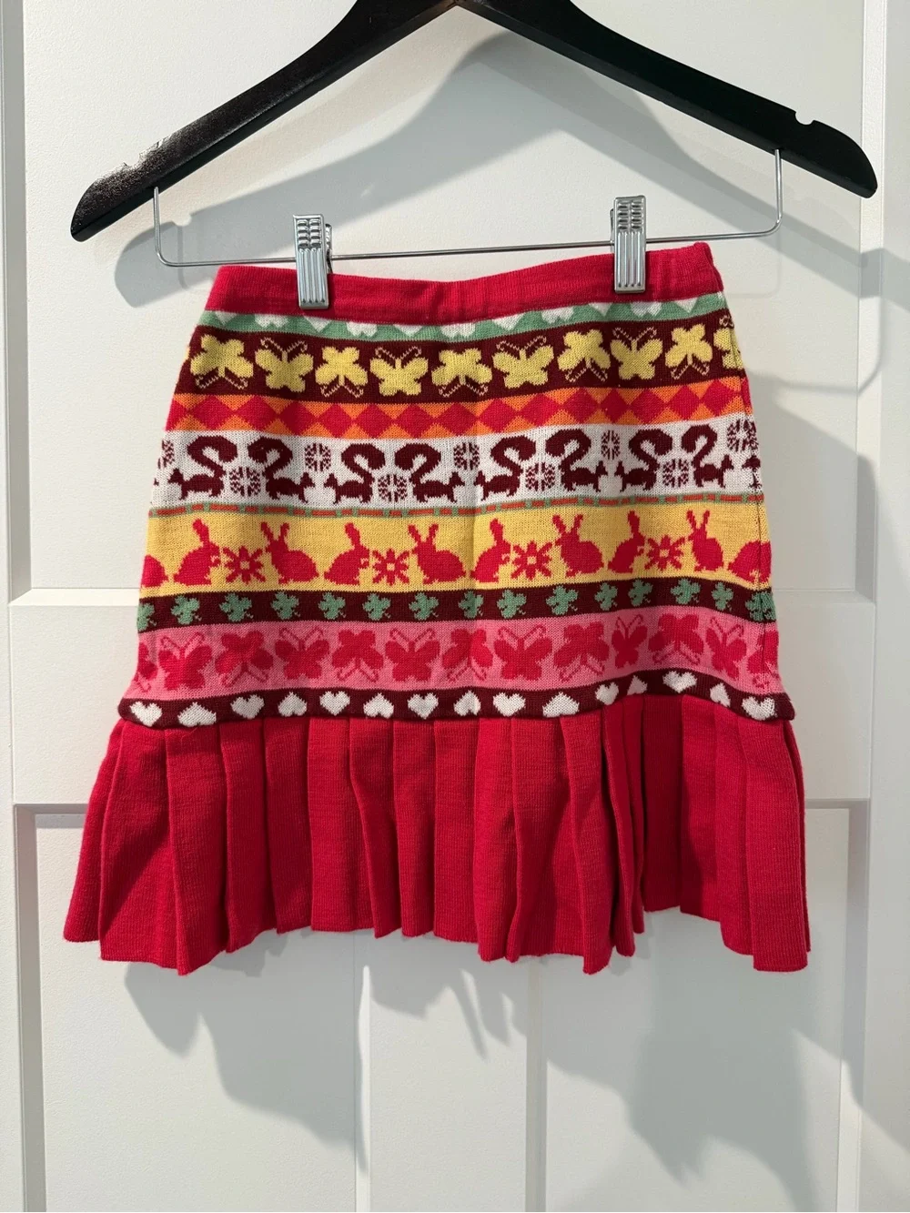 The Children's Place Patterned Pleated Knit Skirt with Multicolor Bands